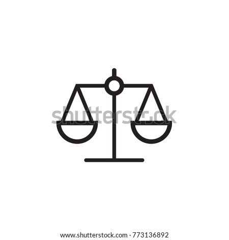 Law scale icon  Vector illustration, EPS10.