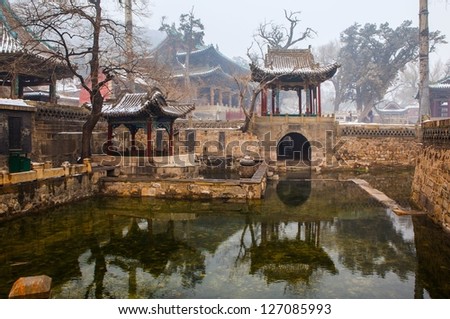 The Nanlao Spring- one of three most famous views in Jinci museum. Jinci is a famous old garden of China. It lies in the southwest of Taiyuan. It is also an interest place of Shanxi