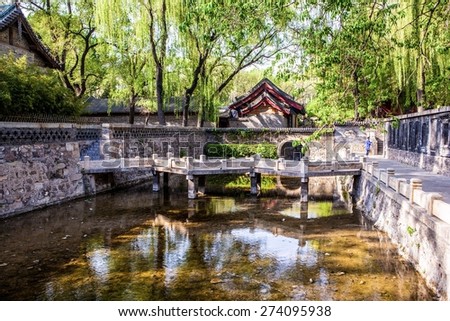 The Nanlao Spring- one of three most famous views in Jinci museum. Jinci is a famous old garden of China. It lies in the southwest of Taiyuan. It is also an interest place of Shanxi.