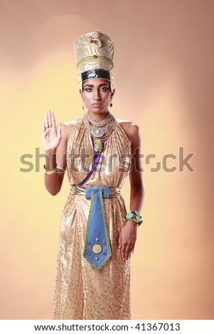 Egyptian Queen In Pharaoh Costume Stock Photo 41367013 : Shutterstock