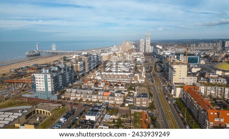 Similar – Image, Stock Photo Pier SkyView on the beach of Scheveningen, DenHaag