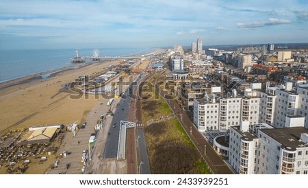 Similar – Image, Stock Photo Pier SkyView on the beach of Scheveningen, DenHaag