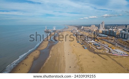 Similar – Image, Stock Photo Pier SkyView on the beach of Scheveningen, DenHaag