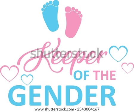 Funny Pregnancy Keeper of the Gender Digital EPs Vector graphics File