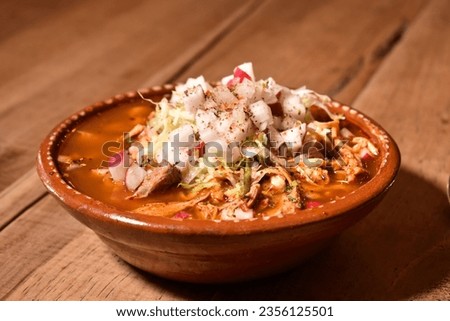 Similar – Image, Stock Photo Pozole typical mexican food