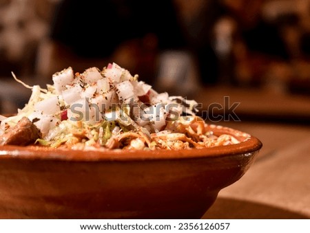 Similar – Image, Stock Photo Pozole typical mexican food