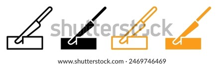 Butter icon logo set vector