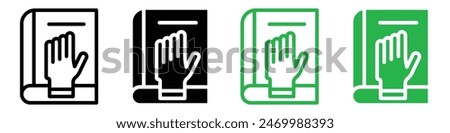 Oath icon logo set vector