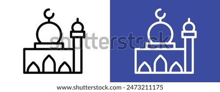 Grand Mosque Icon Ideal for Religious Architecture and Worship Designs