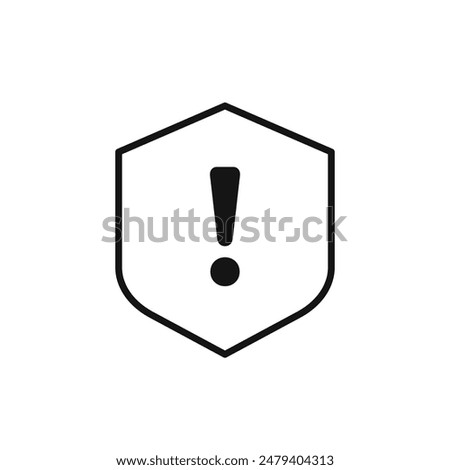 Alert Shield Exclamation Icon Perfect for Security Warnings