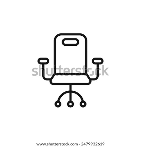 Ergonomic Office Chair Icon Ideal for Office Furniture