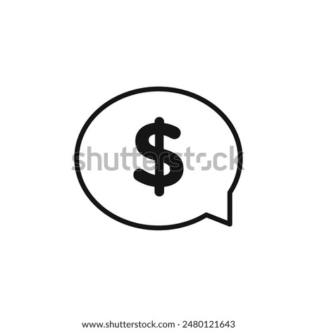 Financial Dollar Comment Icon for Discussions