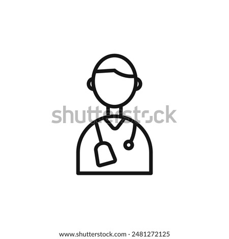 Healthcare Doctor Icon for Medical Consultations and Health Apps