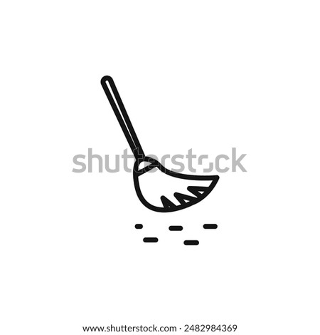 broom icon (2) logo sign vector outline