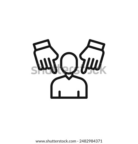 accusation guilty icon logo sign vector outline