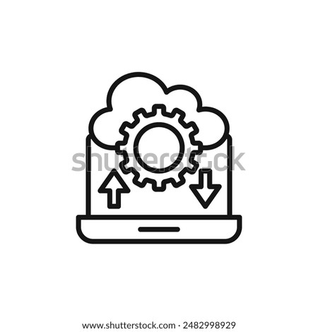 Data Migration icon logo sign vector outline