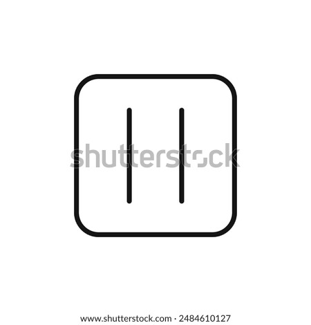 pause icon logo sign vector outline