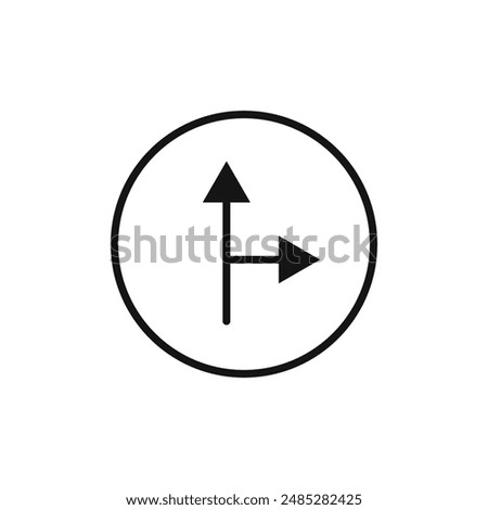 Left side road icon logo sign vector outline