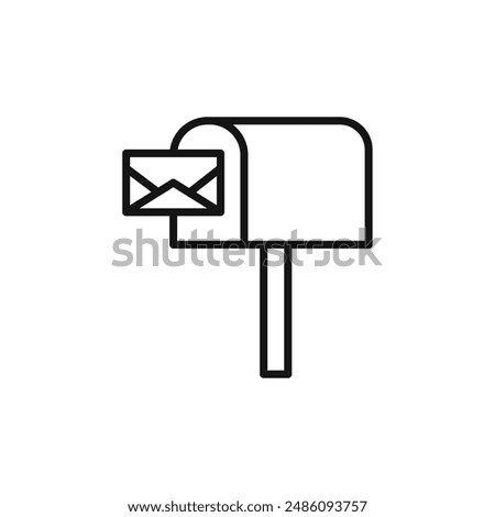 Mail or letter box icon logo sign vector outline