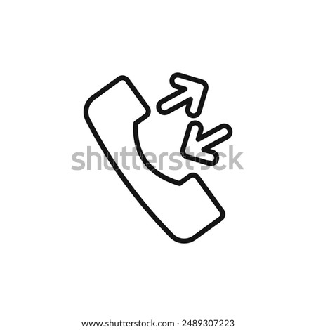 incoming outgoing Phone call logo sign vector outline