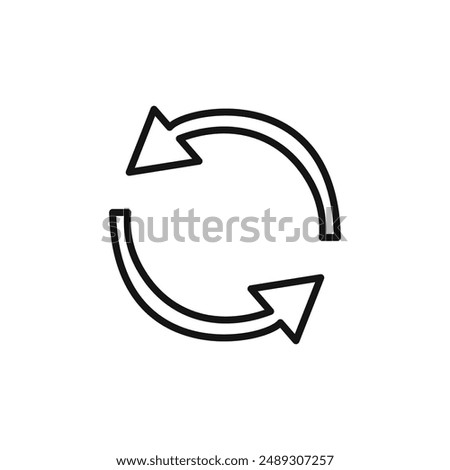 Synchronization logo sign vector outline