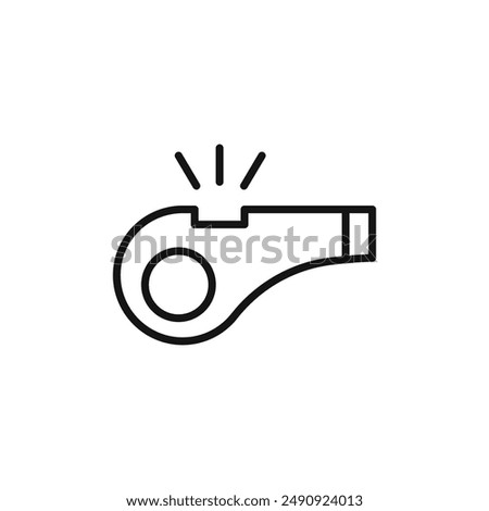 Whistle logo sign vector outline