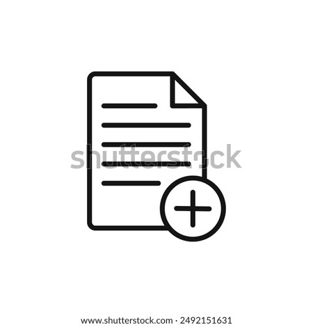 Add new document logo sign vector outline