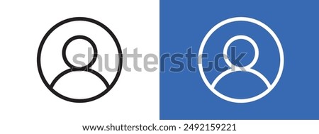 User logo sign set vector outline