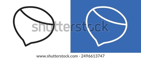 Hazelnut icon logo sign set vector outline