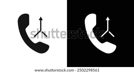 merge call icon logo set vector