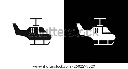 Helicopter icon logo set vector