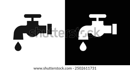 faucet icon logo set vector