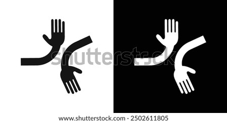 elbow greeting icon logo set vector