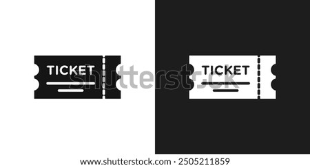 Ticket icon logo set vector