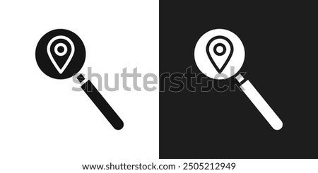 Search Location icon logo set vector