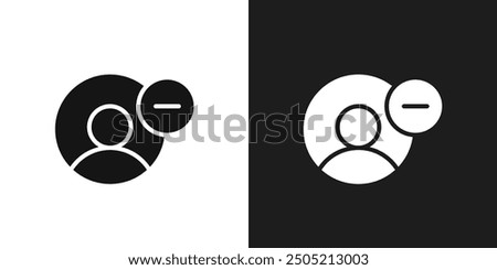 Remove user icon logo set vector