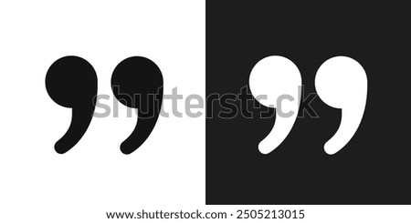 Quote right icon logo set vector