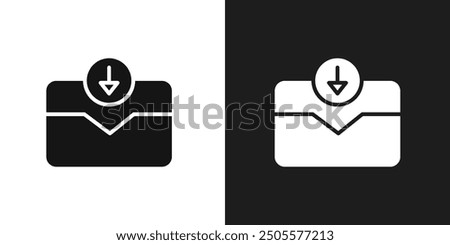 Inbox icon logo set vector