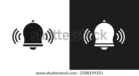 Bell ring icon logo set vector