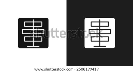 Align center icon logo set vector