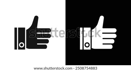 Thumbs Up icon Flat fill set collection