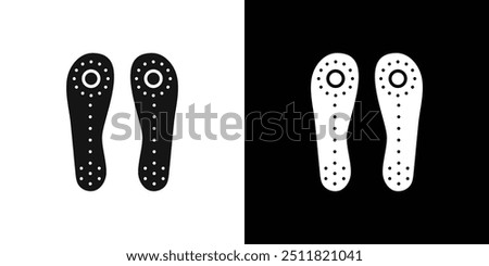 Orthopedic insoles icon Flat fill set collection