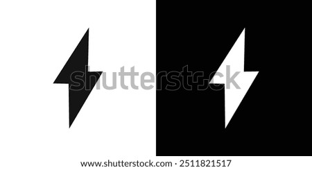 lightning bolt icon Flat fill set collection