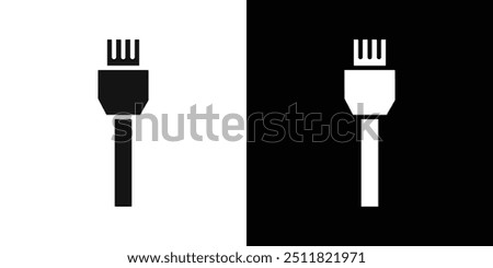 ethernet cable plug icon Flat fill set collection