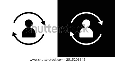 User switch icon logo set vector