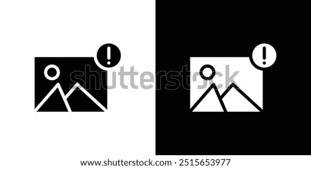 Image Error icon logo set vector