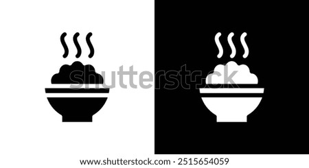 Hot meal icon logo set vector