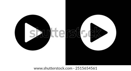 Play button icon logo set vector