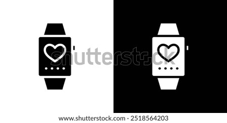 Smart watch icon Flat fill set collection