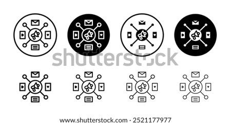 Social campaign icon logo set vector